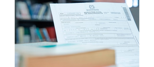 Registro Civil de Nacimiento Colombiano